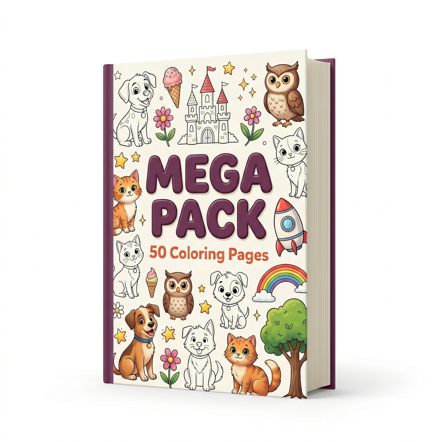 Mega Pack 50 Dibujos para Colorear